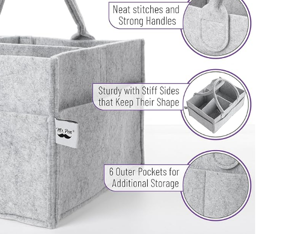 Lulu & Lily Felt Diaper Caddy